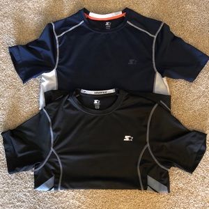 Starter T-Shirts (2) Sz Sm, black,navy